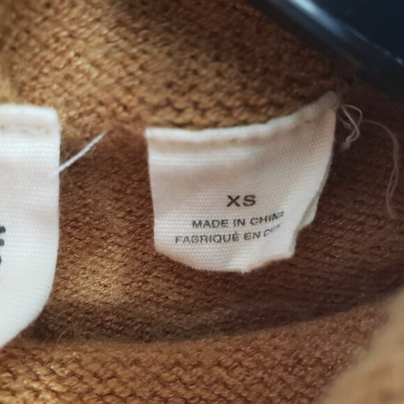 Moth Anthropologie Saskia Mock Neck Long Tunic Sweater XS Relaxed Fit  Brown - Picture 9 of 10